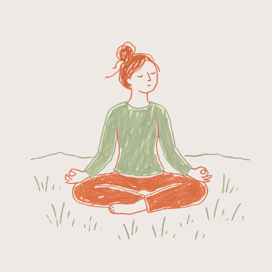 覺察練習冥想插畫